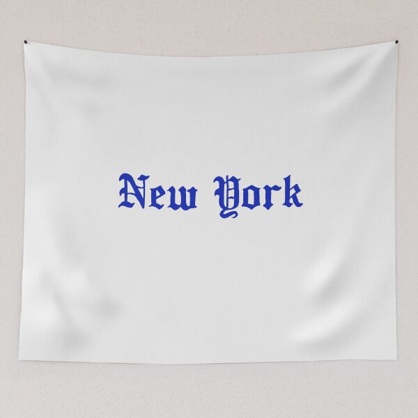Item preview, New York in blue gothic text designed and sold by Hoods and Boros.