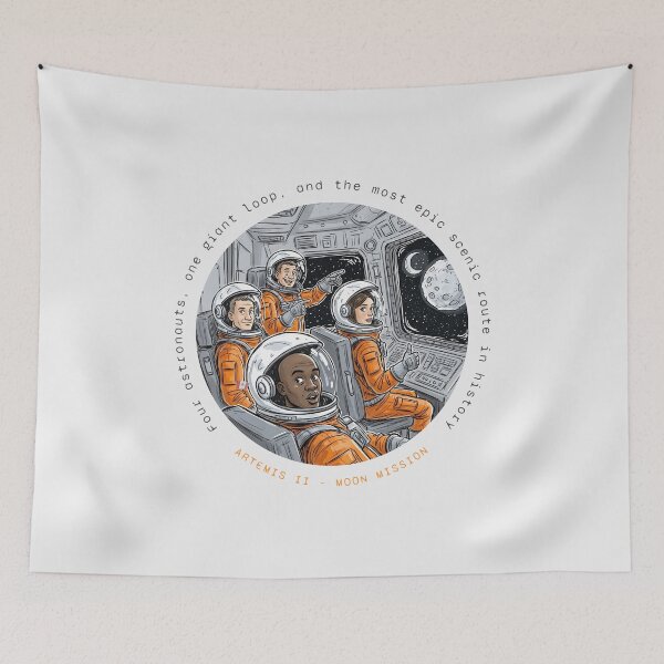 Item preview, Artemis II Mission Most Epic Scenic Route in History Space Art draw designed and sold by KiwiRider.