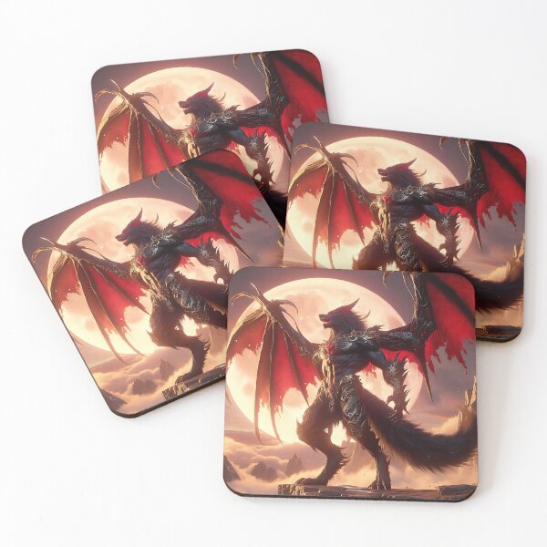 Item preview, Black Dragon Wolf designed and sold by GalleryBrisArt.