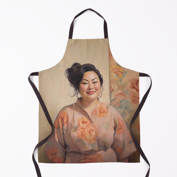 Item preview, Joyful AAPI Woman Portrait | Soft Floral Asian Art Illustration designed and sold by bingsoobookclub.