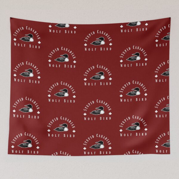 Item preview, "Stupid Canadian Wolf Bird" (Loon) designed and sold by Nestled-Studio.