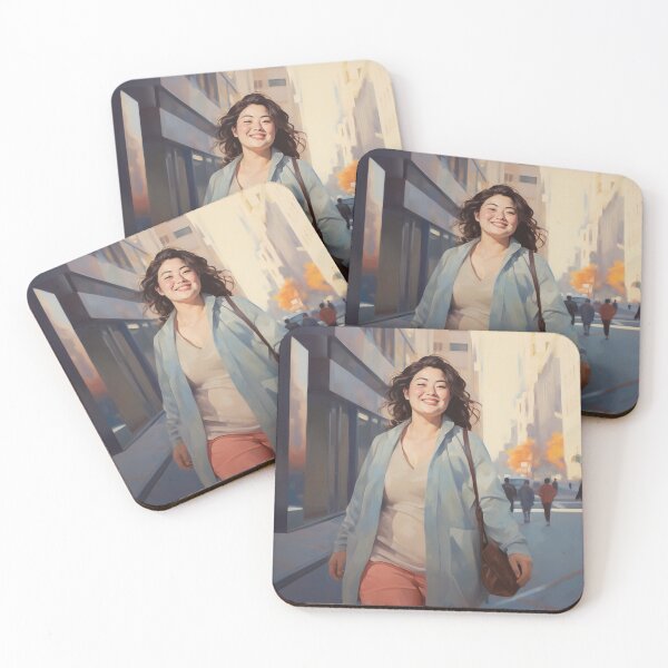 Item preview, Modern Joyful AAPI Woman Art | Asian American City Life Illustration designed and sold by bingsoobookclub.