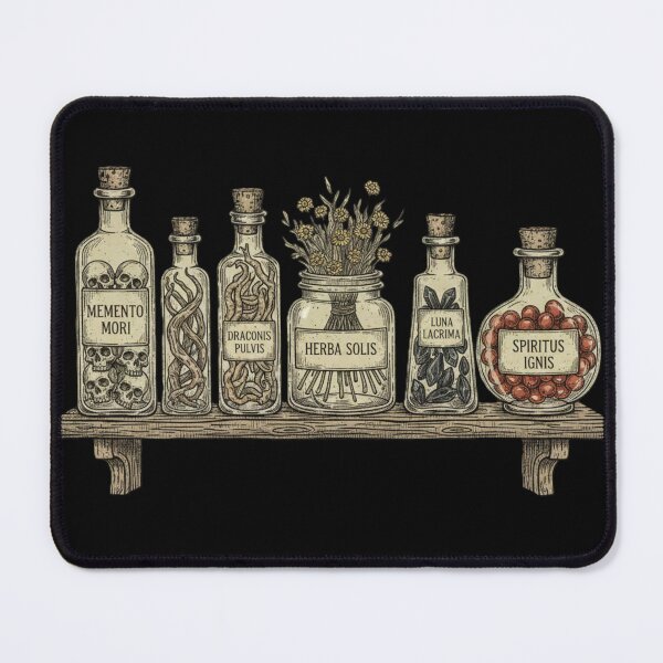 Item preview, Inventory of a Forgotten Apothecary, Annotated in Bone, Flame, and Moonlight designed and sold by Mouraludia.