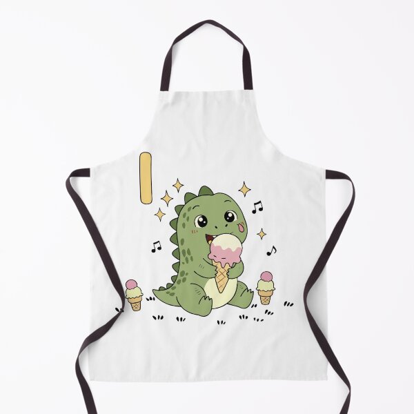 Item preview, Cute Dinosaur Alphabet I – Baby Dino with Ice Cream Kids Illustration designed and sold by MeeraArts&Crafts.