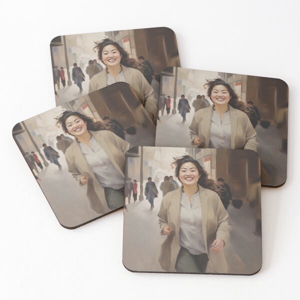 Item preview, Joyful Asian American Woman Art | AAPI City Portrait designed and sold by bingsoobookclub.