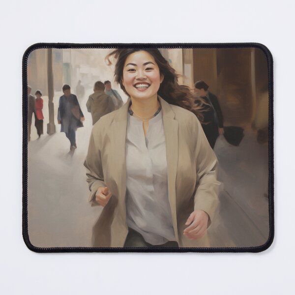 Item preview, Joyful Asian American Woman Art | AAPI City Portrait designed and sold by bingsoobookclub.