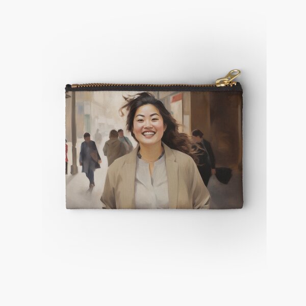 Item preview, Joyful Asian American Woman Art | AAPI City Portrait designed and sold by bingsoobookclub.