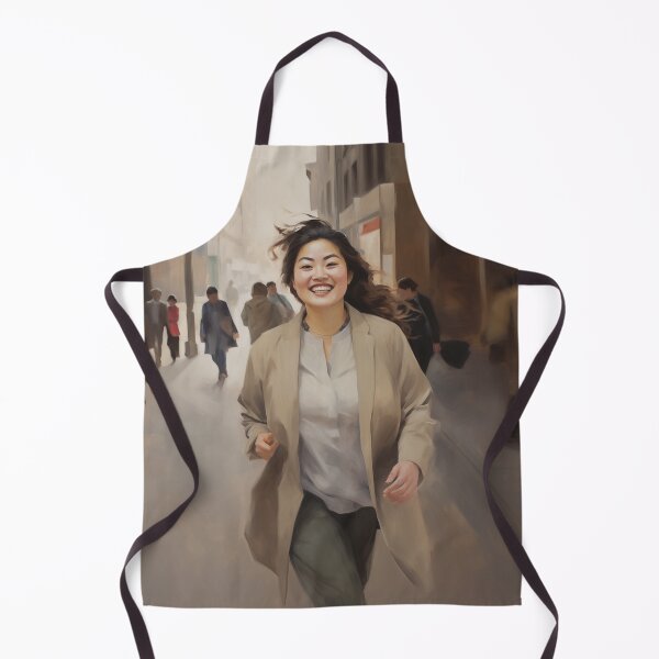 Item preview, Joyful Asian American Woman Art | AAPI City Portrait designed and sold by bingsoobookclub.