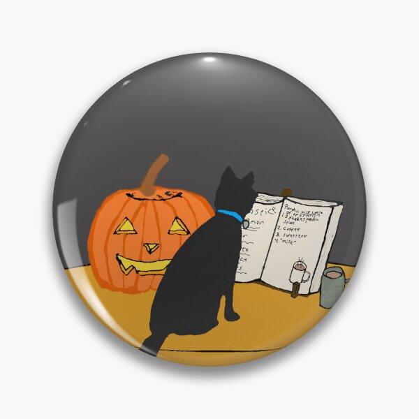 Item preview, Cat summons a cup of coffee on haloween designed and sold by Howling wolf Designs.