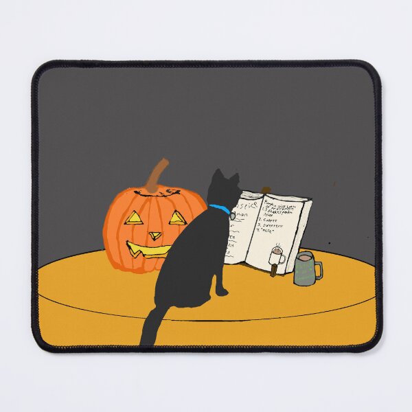 Item preview, Cat summons a cup of coffee on haloween designed and sold by Howling wolf Designs.