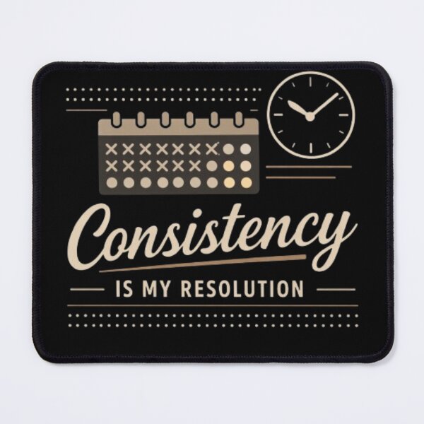 Item preview, Consistency Is My Resolution – Minimal Motivation Quote Sticker designed and sold by CutePearlStudio.