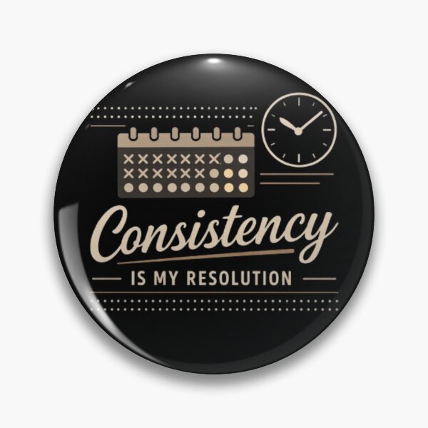 Item preview, Consistency Is My Resolution – Minimal Motivation Quote Sticker designed and sold by CutePearlStudio.