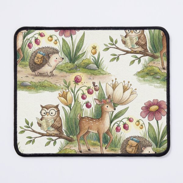 Item preview, Whimsical Woodland Hiking Trail Pattern designed and sold by SavinMercantile.