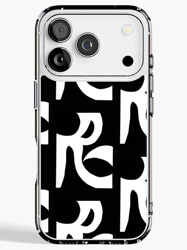 Thumbnail 1 of 5, iPhone Case, Wavy R Inverted designed and sold by Carly Craig.
