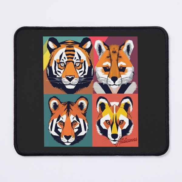 Item preview, "Wildlife Harmony: Geometric Pop-Art Tribute" designed and sold by Artisticanvas.
