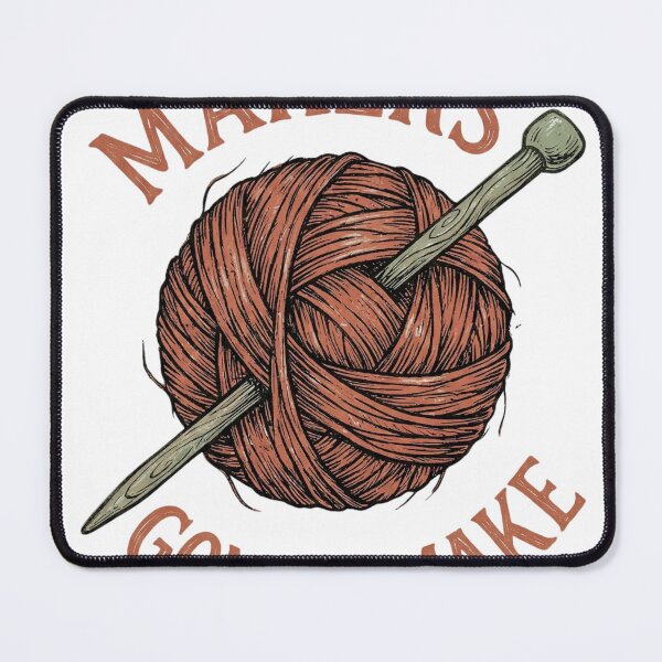 Item preview, Makers Gonna Make - Vintage Linocut Knitting Yarn Art designed and sold by devilfronty.