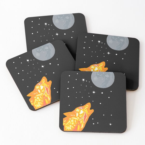 Item preview, Fire wolf howls at the moon designed and sold by Howling wolf Designs.