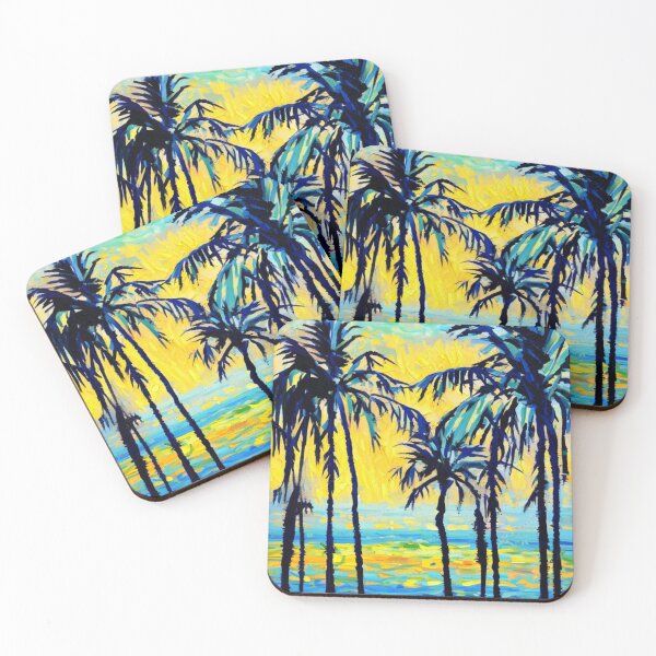 Item preview, Blue Hour Palm Tree Sunset Art for Serene Coastal Souls designed and sold by WildStroke.