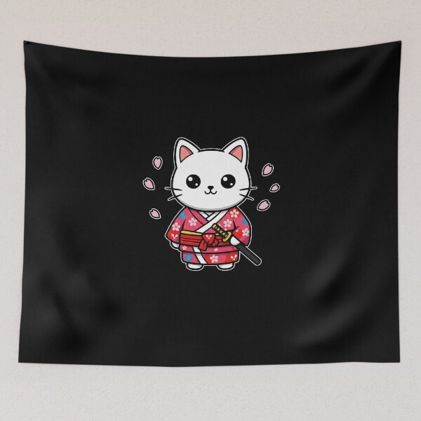 Item preview, Cute Japanese Samurai Cat – Sakura Warrior  designed and sold by SWEET-TINAPAY.