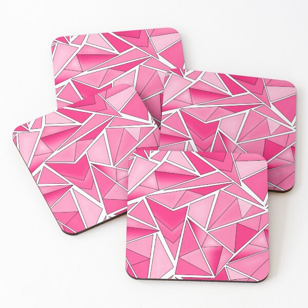 Item preview, Pink and crimson geometric shapes pattern modern  designed and sold by fuzzyfox.