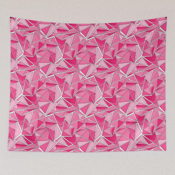 Item preview, Pink and crimson geometric shapes pattern modern  designed and sold by fuzzyfox.