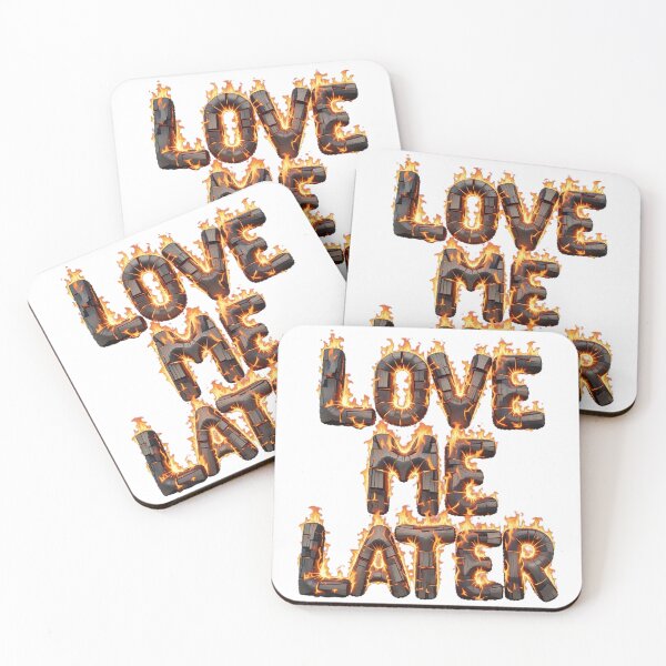 Item preview, Burning Charcoal Love Me Later Typography designed and sold by newvisionart191.