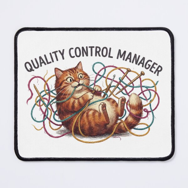 Item preview, Funny Knitting Cat - Yarn Mess Disaster Vintage Style Illustration designed and sold by devilfronty.