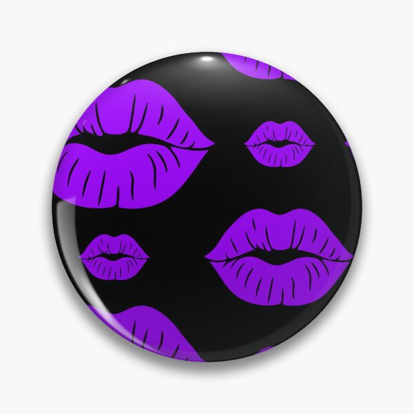 Item preview, purple Lips Pattern Graphic – Sexy Kiss Print, Pop Art Valentine Design, Bold Lip Illustration designed and sold by wackyartwork.