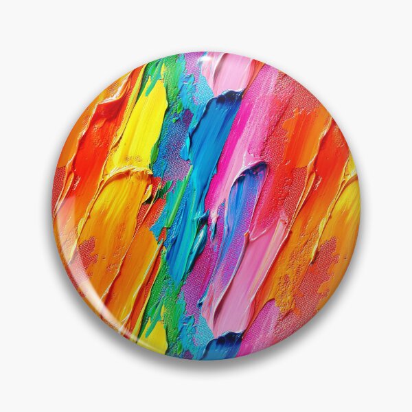 Item preview, Rainbow Bright Colorful Abstract Broad Brushstrokes Impasto Painting  designed and sold by DEC02.