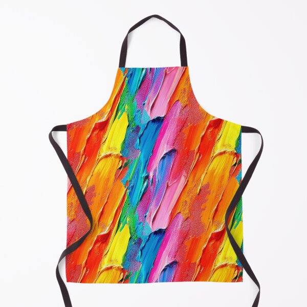 Item preview, Rainbow Bright Colorful Abstract Broad Brushstrokes Impasto Painting  designed and sold by DEC02.