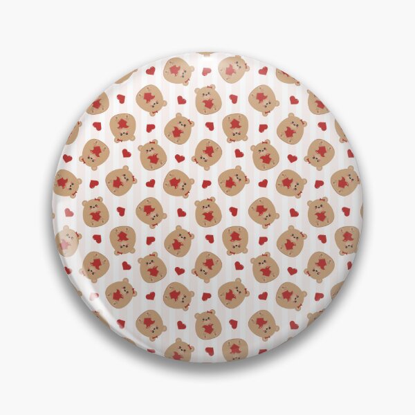 Item preview, Adorable Kawaii Teddy Bear with Red Heart Pattern designed and sold by jackydesigners.