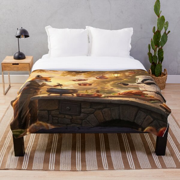 Item preview, Cozy Magical Forest Kitchen Whimsical Animal Chefs Art designed and sold by Dream Output .