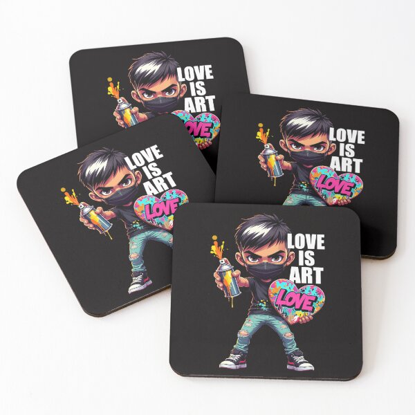 Item preview, Chibi Graffiti Artist Love Is Art Illustration designed and sold by newvisionart191.
