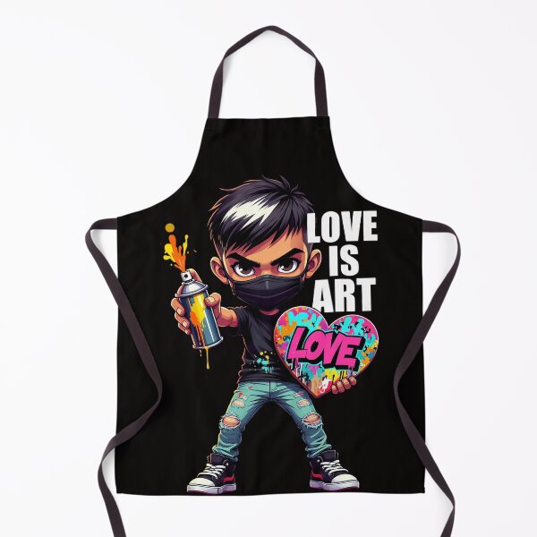 Item preview, Chibi Graffiti Artist Love Is Art Illustration designed and sold by newvisionart191.