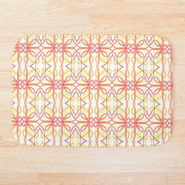 Item preview, Patrón geométrico repetitivo rizado rojo, naranja y amarillo designed and sold by HydrangeaDelMar.