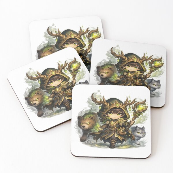 Item preview, Fantasy Adventure Party Chibi Druid designed and sold by jgvisualarts.