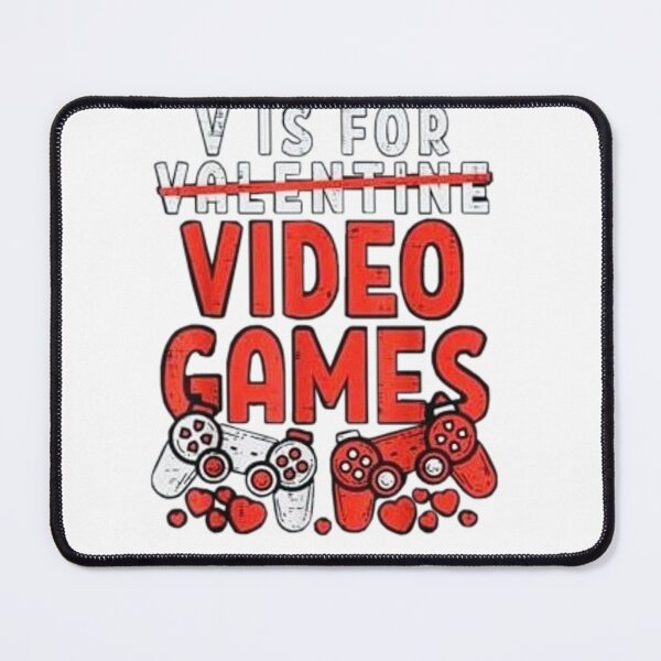 Item preview, V is for Video Games Funny Valentines Gamers T-Shirt designed and sold by TED-DESIGN.