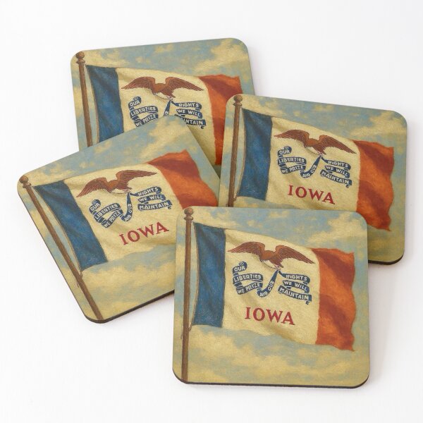 Item preview, Iowa State Flag designed and sold by TinCatOutPost.