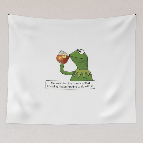 Item preview, Kermit Watching the drama designed and sold by SiksisArt.