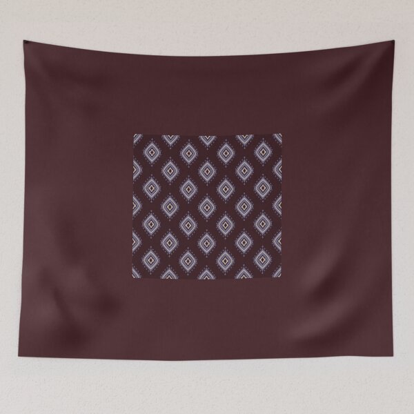 Item preview, Midnight Merlot Ikat Diamond Pattern designed and sold by Tinaartth .