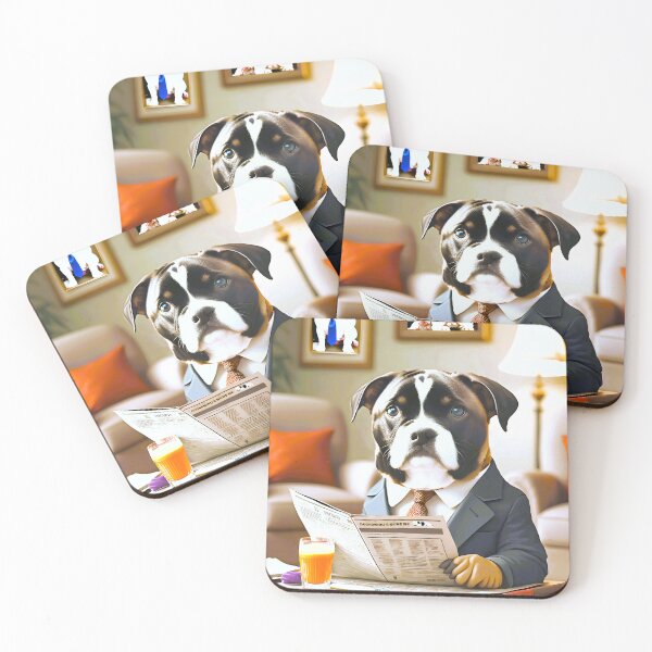 Item preview, Dog reading a newspaper designed and sold by Creative Visualize.