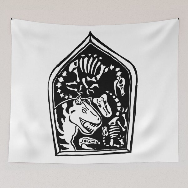 Item preview, Carnotaurus Stained Window Motif designed and sold by Goblin & Dwarf.
