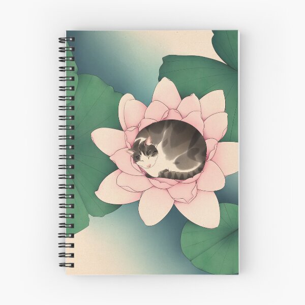 Item preview, Cat Sleeping in Waterlily Flower designed and sold by Broccoli  Cat Art.