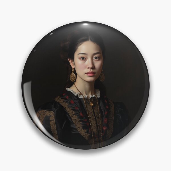 Item preview, Regency-Inspired Asian Portrait | Romantic Classical Woman Art designed and sold by bingsoobookclub.
