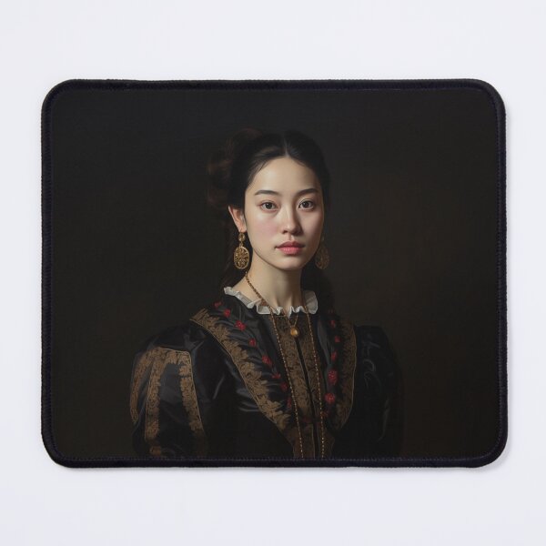 Item preview, Regency-Inspired Asian Portrait | Romantic Classical Woman Art designed and sold by bingsoobookclub.