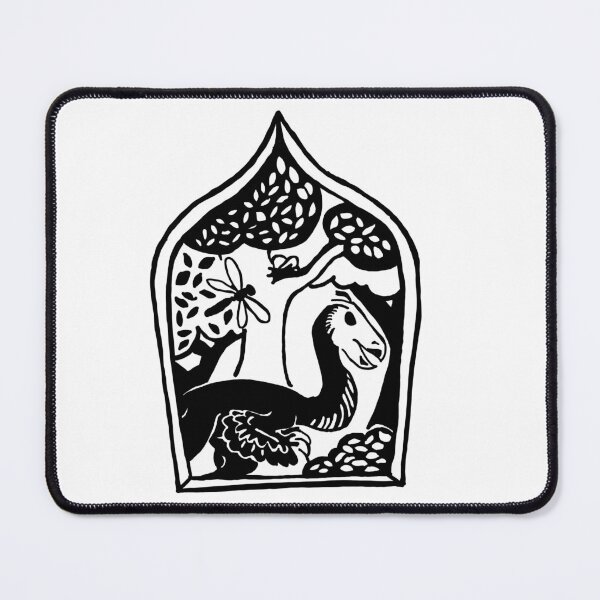 Item preview, Gallimimus Stained Window Motif designed and sold by Goblin & Dwarf.