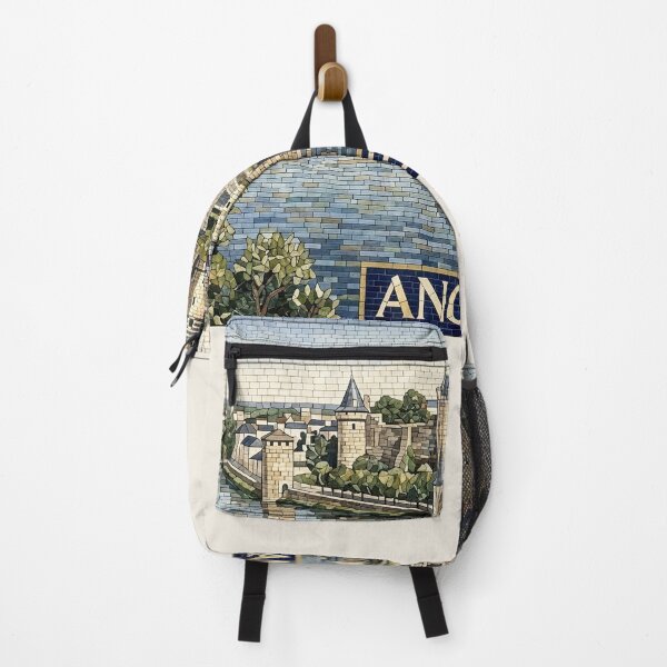 Item preview, Château d'Angers France - Medieval Castle & River Maine Mosaic Poster designed and sold by FrancophileFun.
