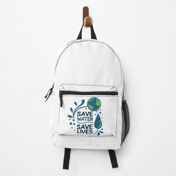 Item preview, Save Water Save Lives Eco-Conscious Typography Design designed and sold by Jirada.