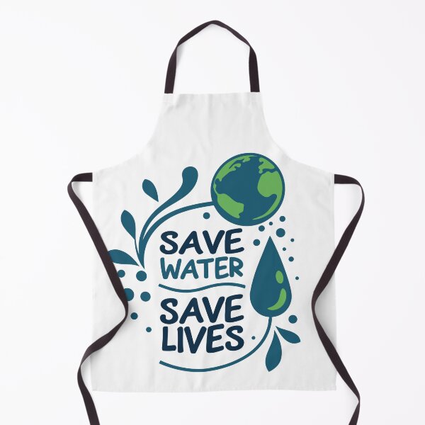 Item preview, Save Water Save Lives Eco-Conscious Typography Design designed and sold by Jirada.