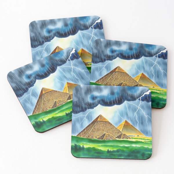 Item preview, Rainy Pyramids of Giza Thunderstorm Art designed and sold by EllDAV777.